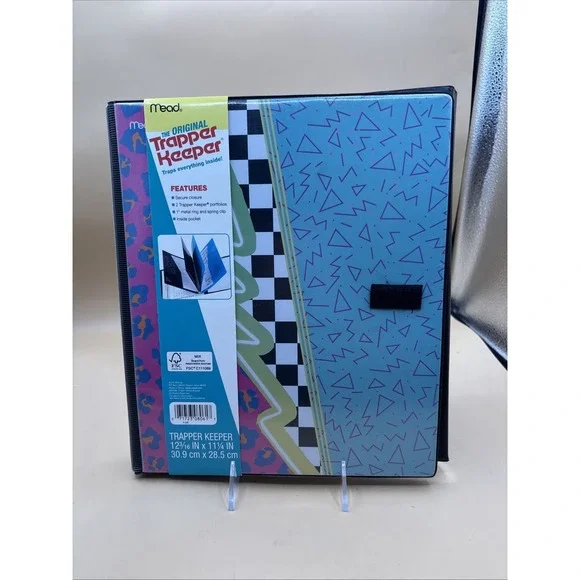NEW Trapper Keeper Binder Retro Color Portfolio Folder  Mead 12 3/16" x 11 1/4" - Picture 7 of 14